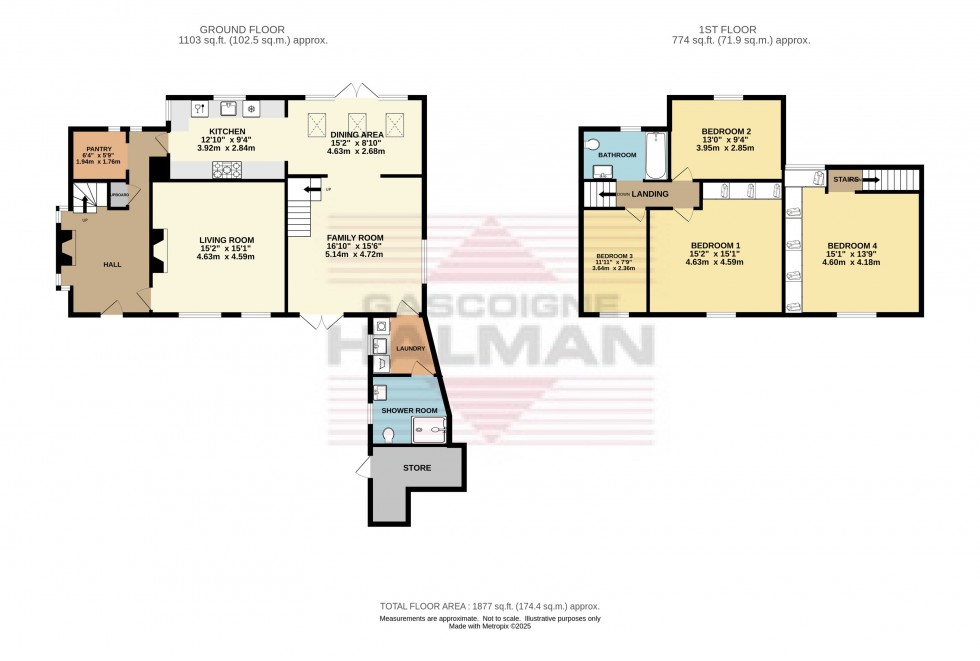 Floorplan for Hilltop, Glossop