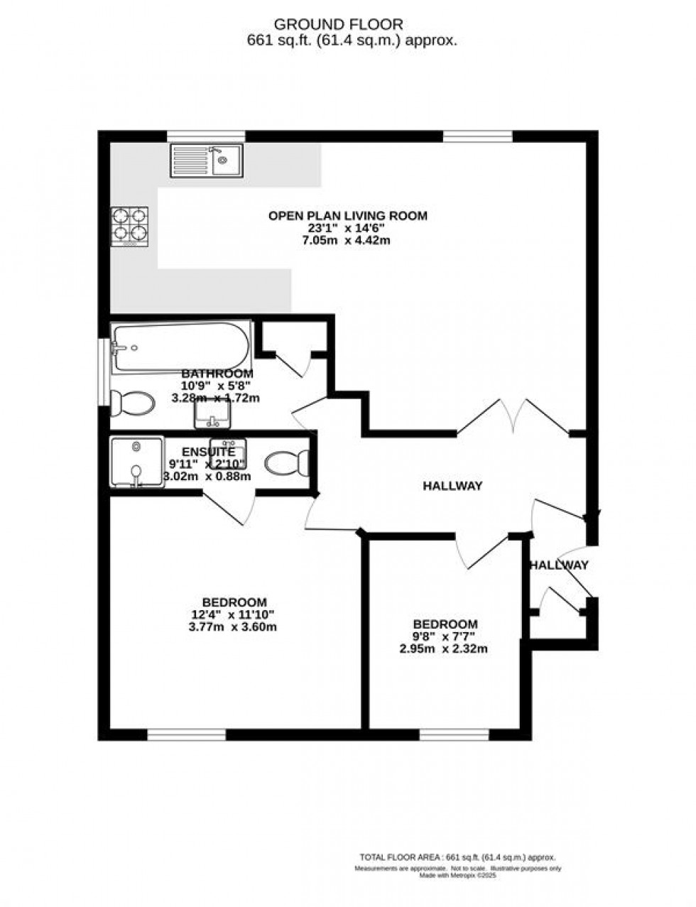 Floorplan for Printers Close, Heaton Mersey, Stockport