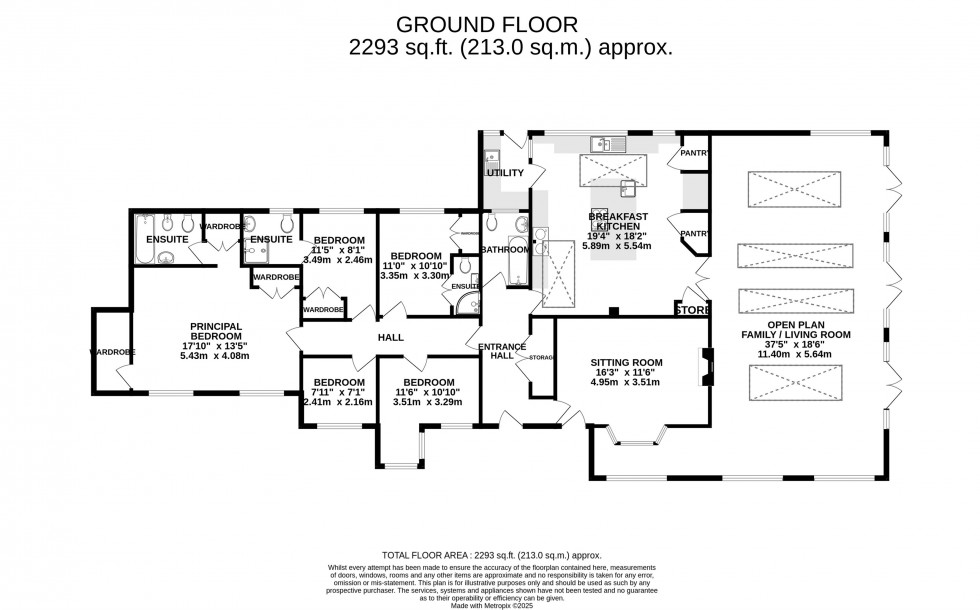 Floorplan for Sylvia Cottage, Newgate, Wilmslow