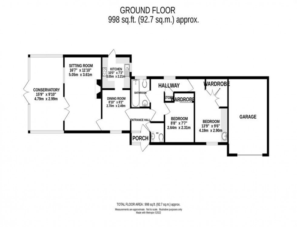 Floorplan for Chiltern, Macclesfield Road, Kettleshulme, High Peak, SK23