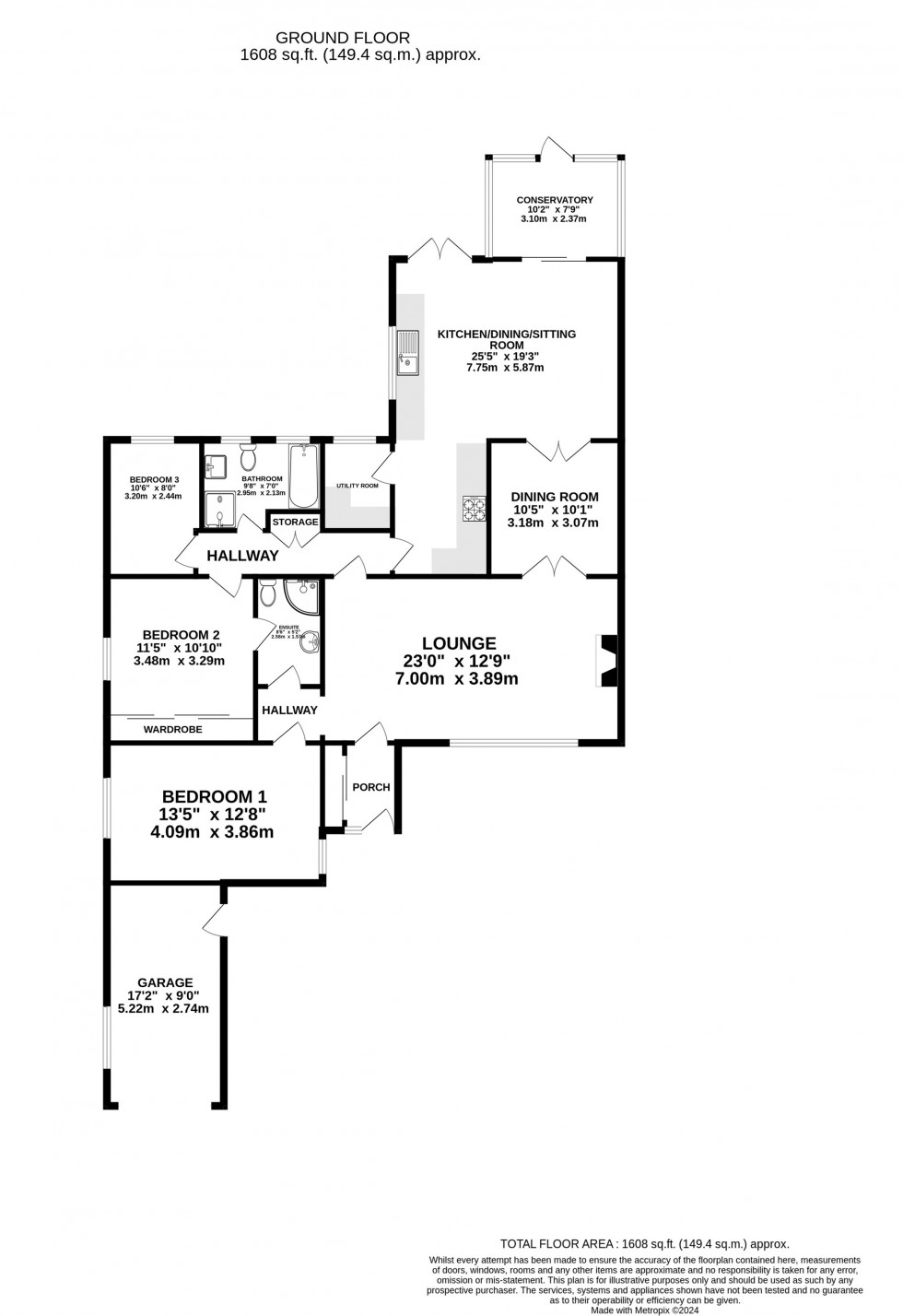 Floorplan for 14 Thorngrove Drive, Wilmslow, SK9