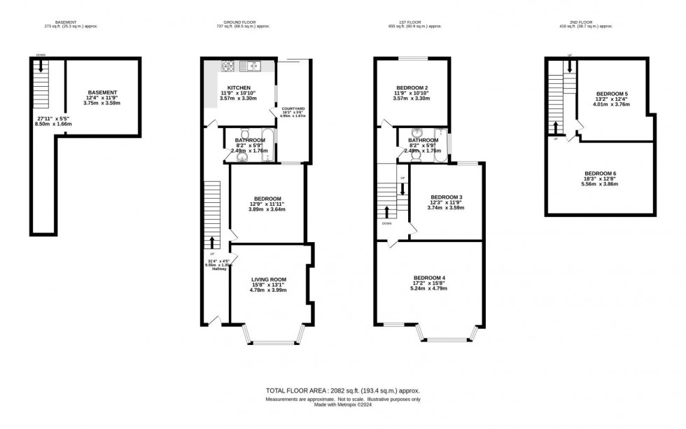 Floorplan for Everett Road, Withington