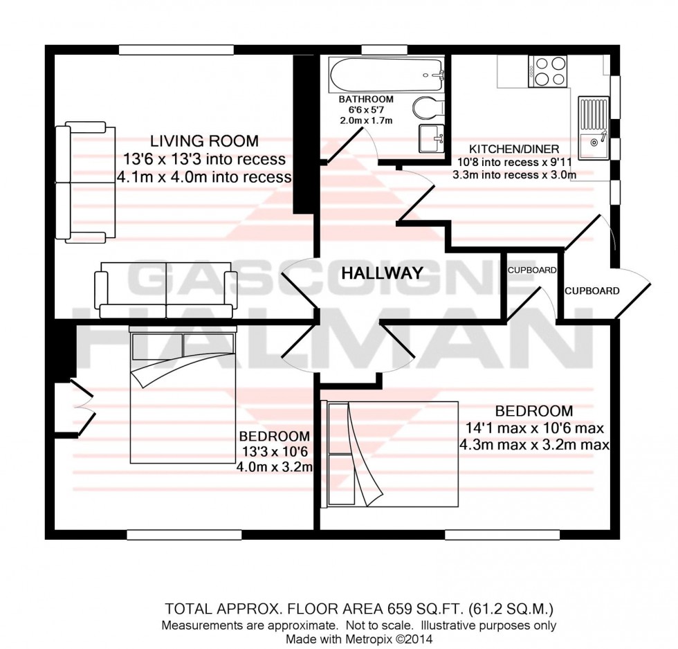 Floorplan for Fernside Avenue, Withington