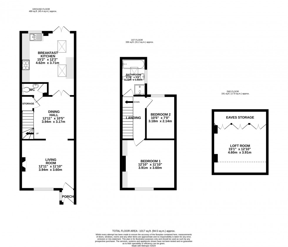 Floorplan for Oak Lane, Wilmslow