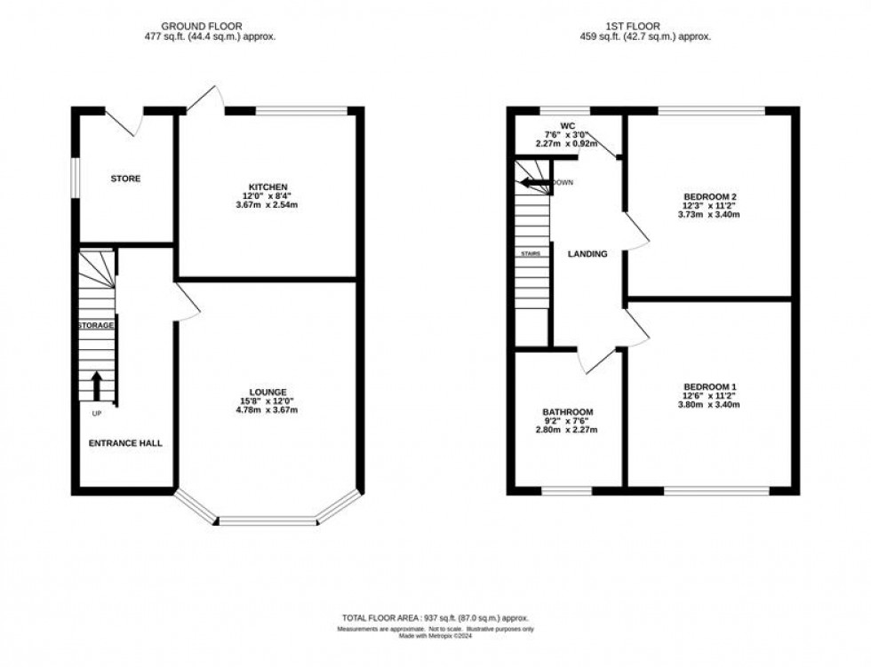 Floorplan for Black Road, Macclesfield