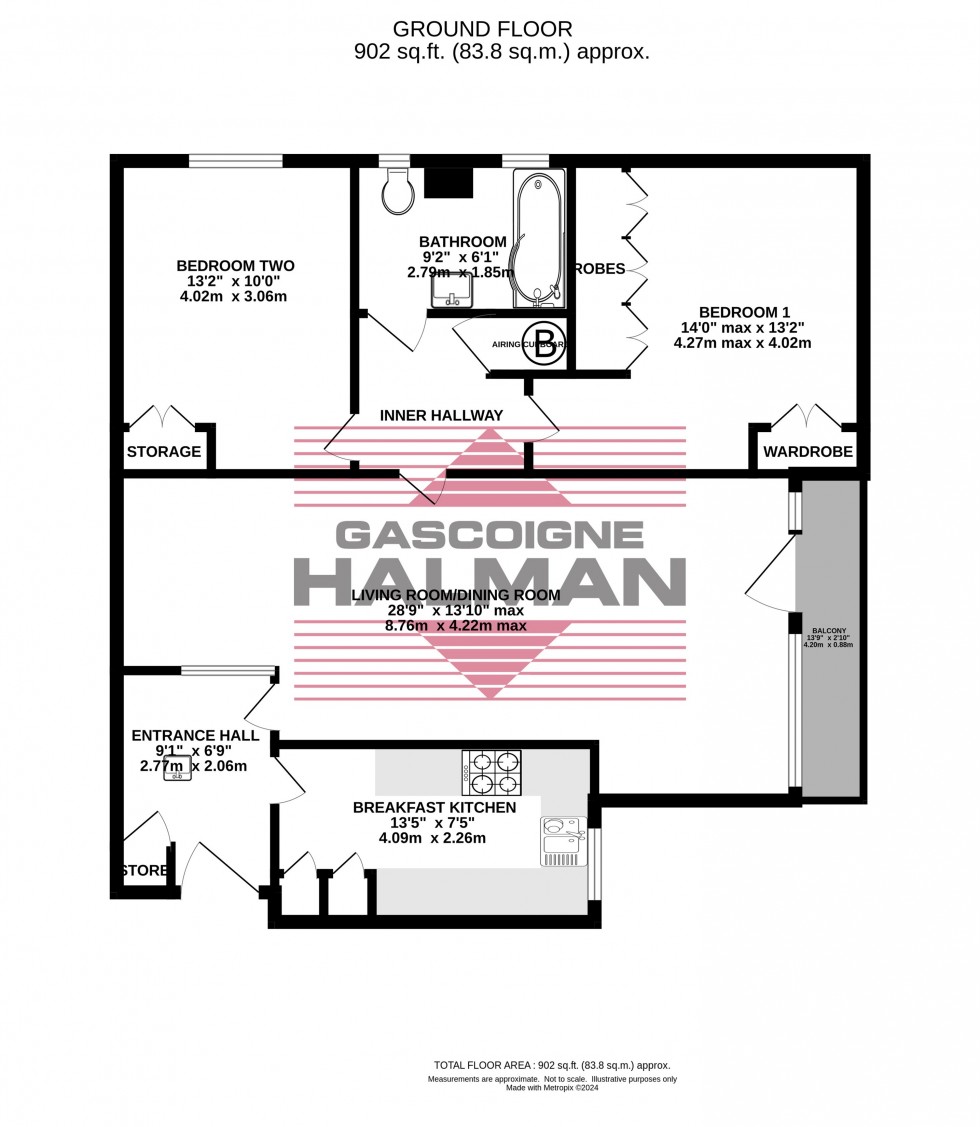 Floorplan for Clysbarton Court, Bramhall Park Road, Bramhall, Stockport