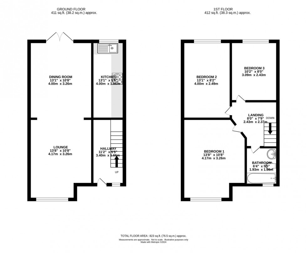 Floorplan for Lancing Avenue, Didsbury