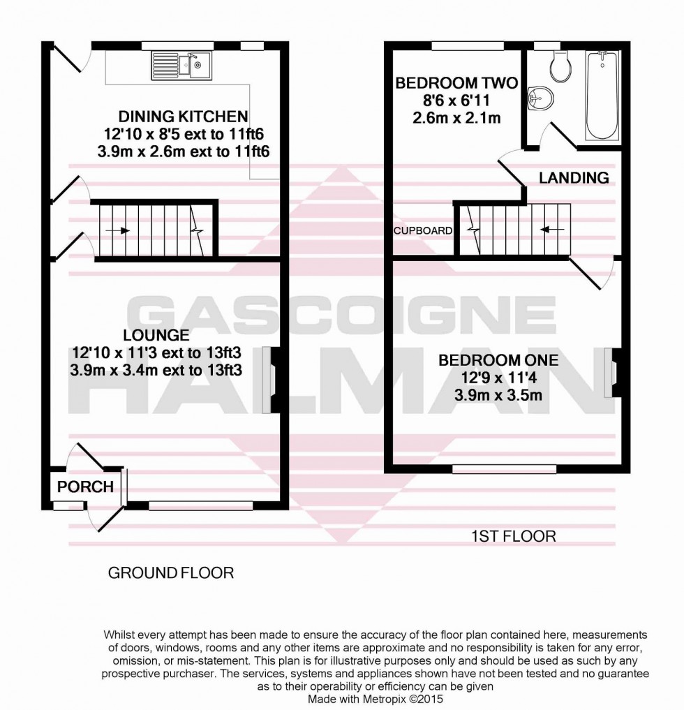 Floorplan for Broadstone Hall Road South, South Reddish, Stockport