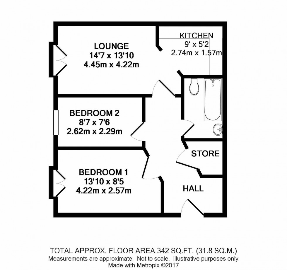 Floorplan for Sandycroft Avenue, Wythenshawe