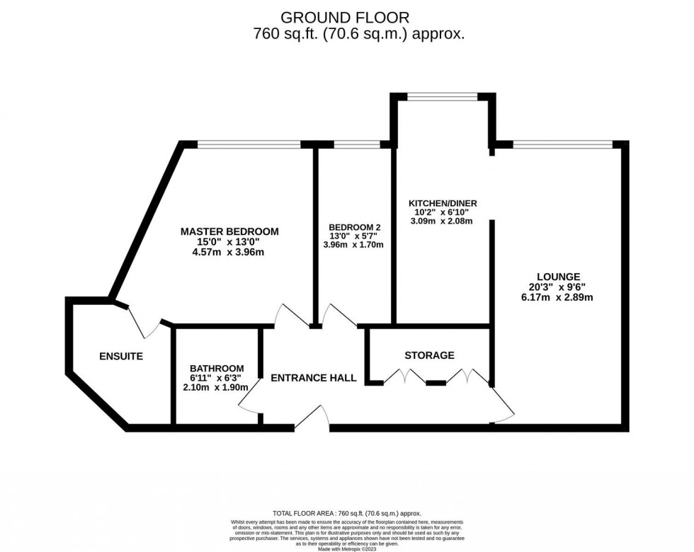 Floorplan for Woburn Court, Towers Road, Poynton