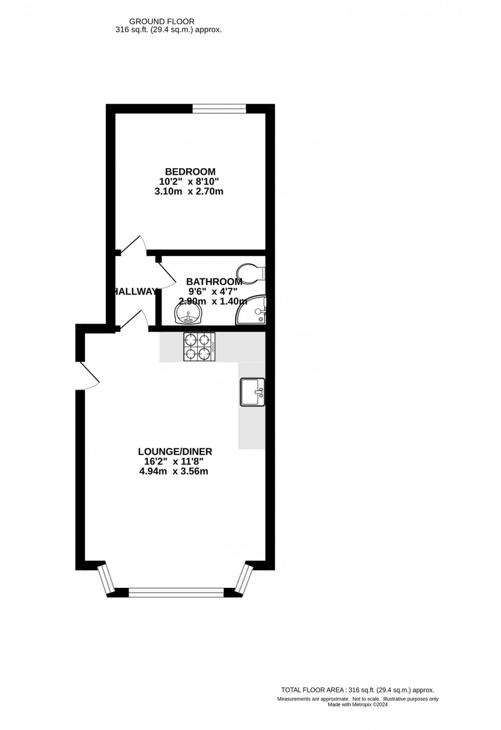 Floorplan for Central Road, Manchester