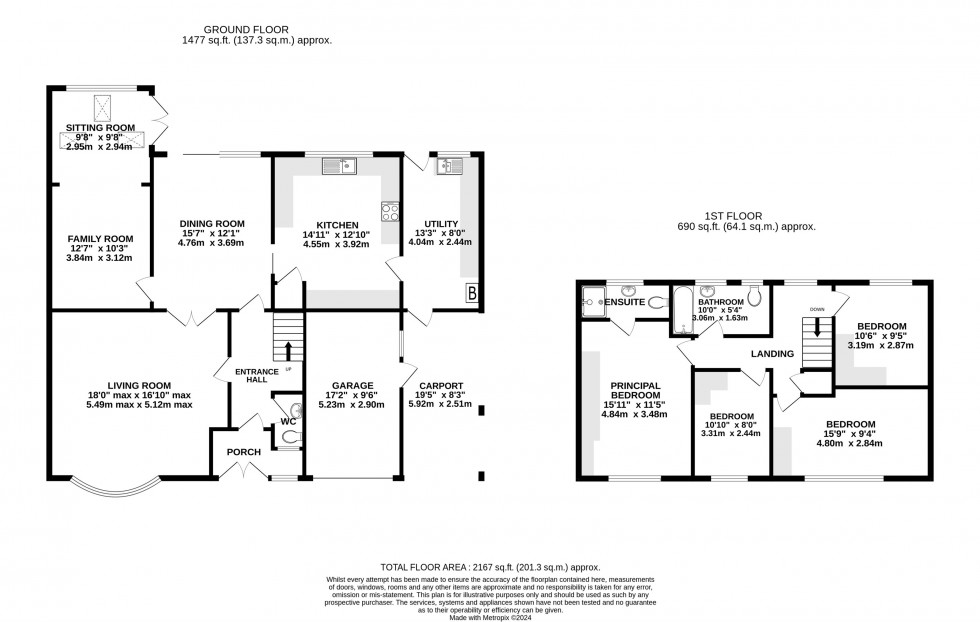 Floorplan for Hill Drive, Handforth, Wilmslow