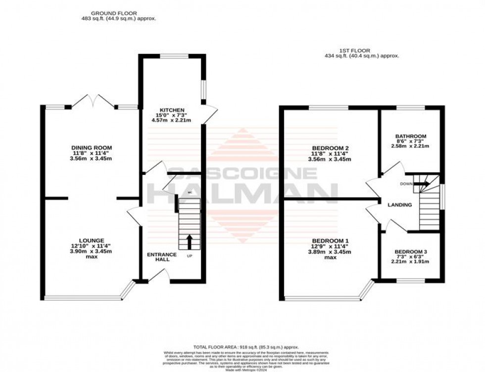 Floorplan for Manley Road, Sale