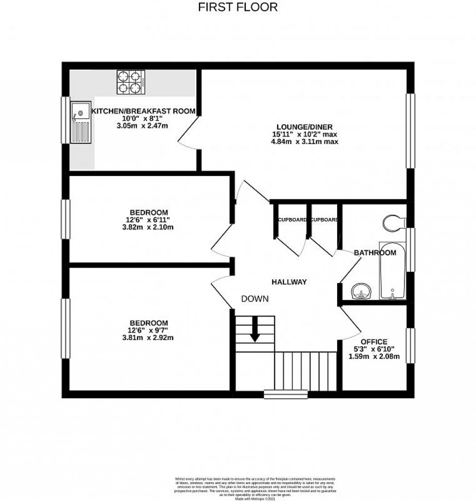 Floorplan for Rhuddlan Place, Chinley, High Peak