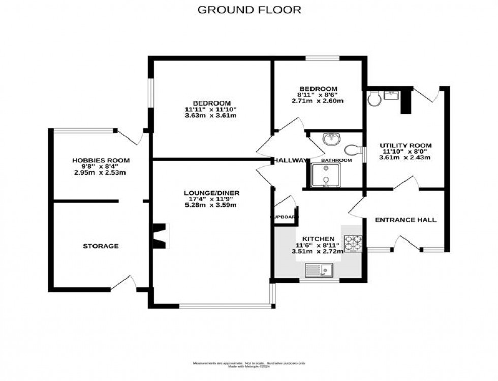 Floorplan for Park View Drive, Chapel-En-Le-Frith, High Peak