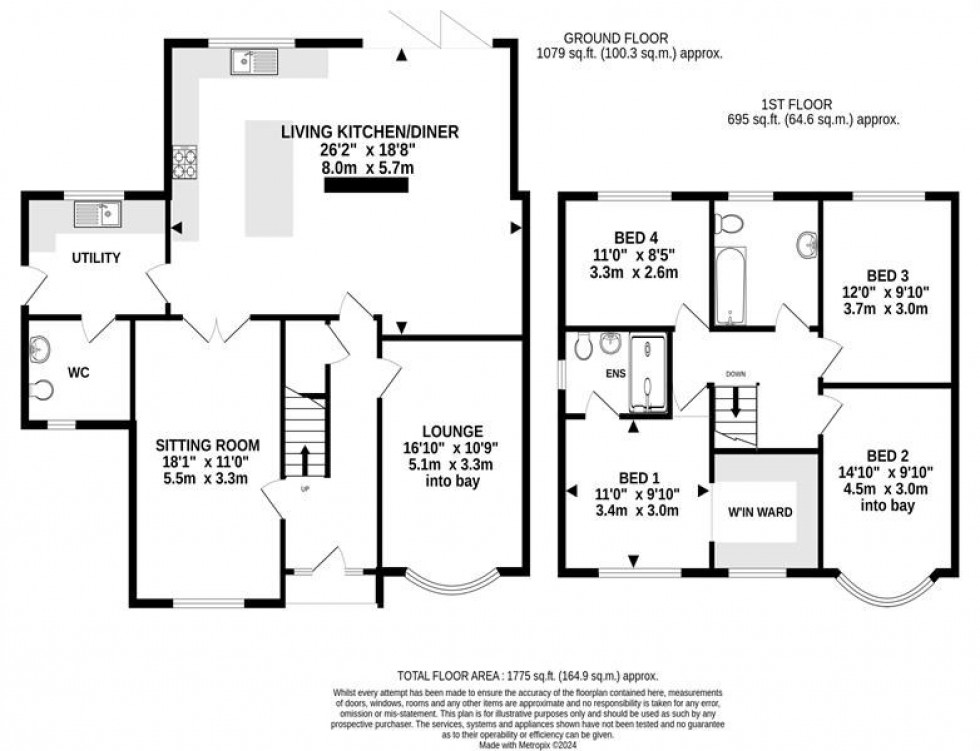 Floorplan for Lichfield Avenue, Hale, Altrincham