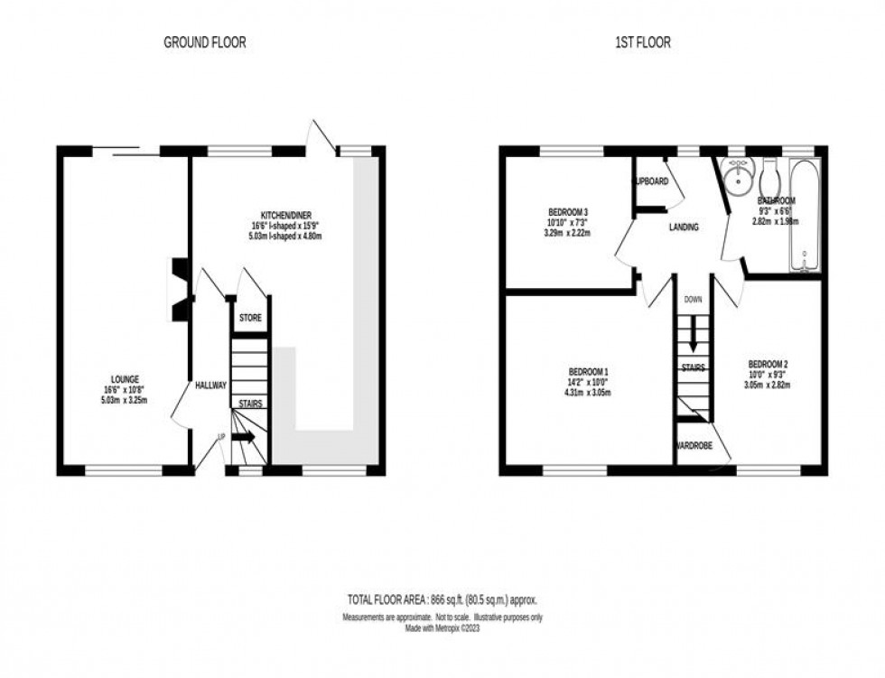 Floorplan for Warwick Road, Macclesfield