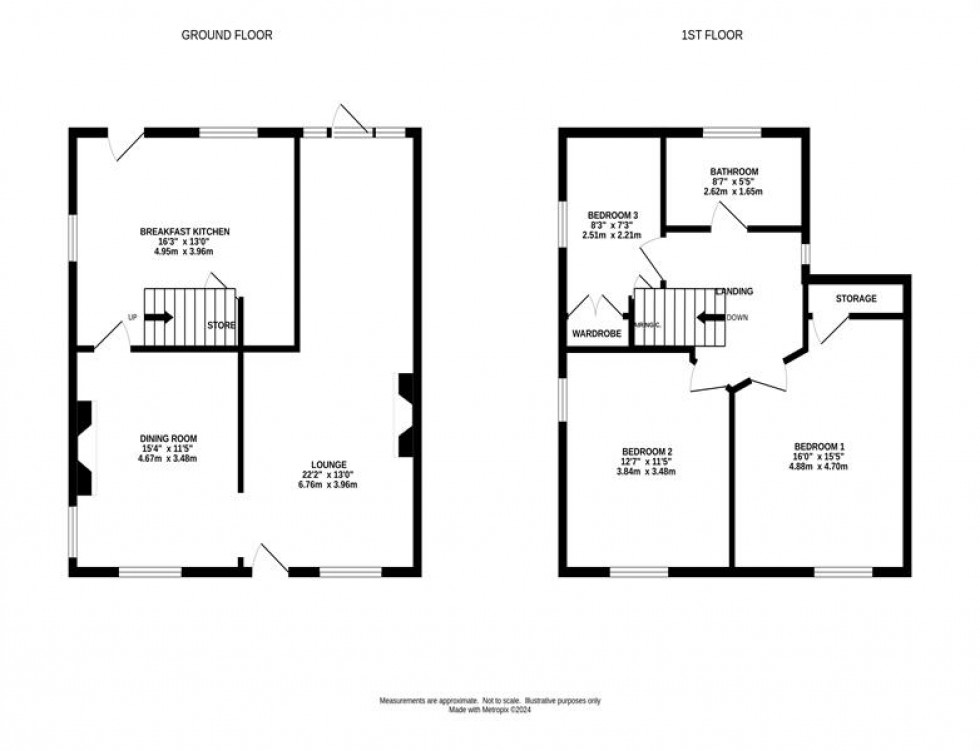 Floorplan for Churchbank Cottage, Barlow Hill, Wincle