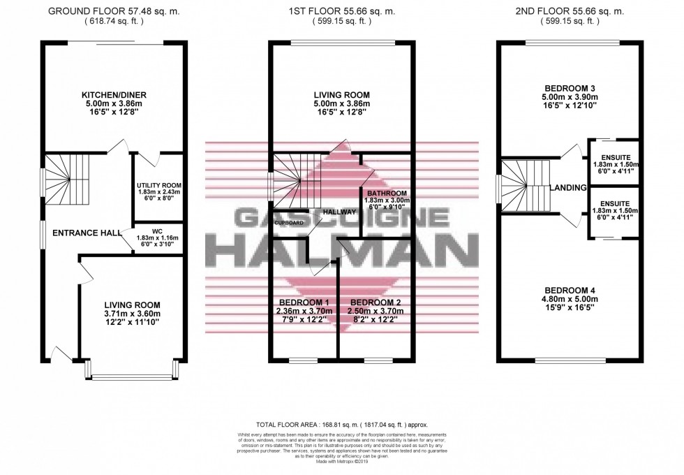 Floorplan for Church View, London Road South, Poynton