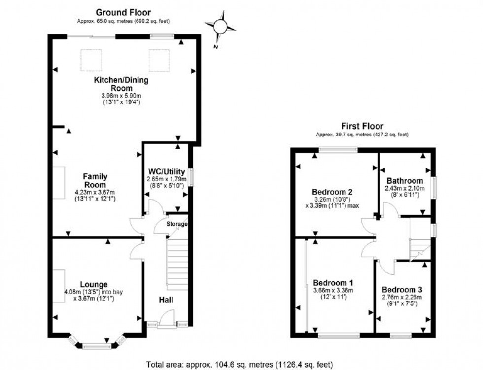 Floorplan for Townfield Lane, Frodsham