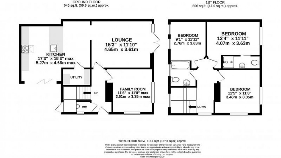 Floorplan for Hawthorn Road, Lymm