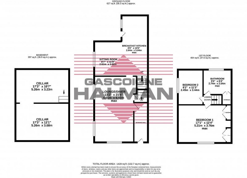 Floorplan for Roebuck Lane, Sale