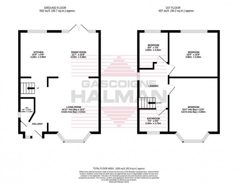 Floorplan for Brookfield Road, Cheadle