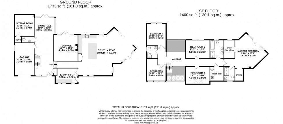 Floorplan for Tower Lane, Lymm