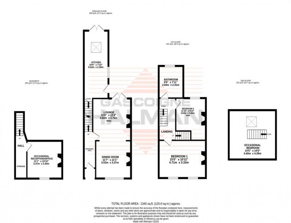 Floorplan for Church Lane, Sale