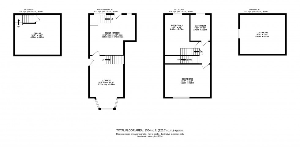 Floorplan for Lower Fold, Marple Bridge, Stockport