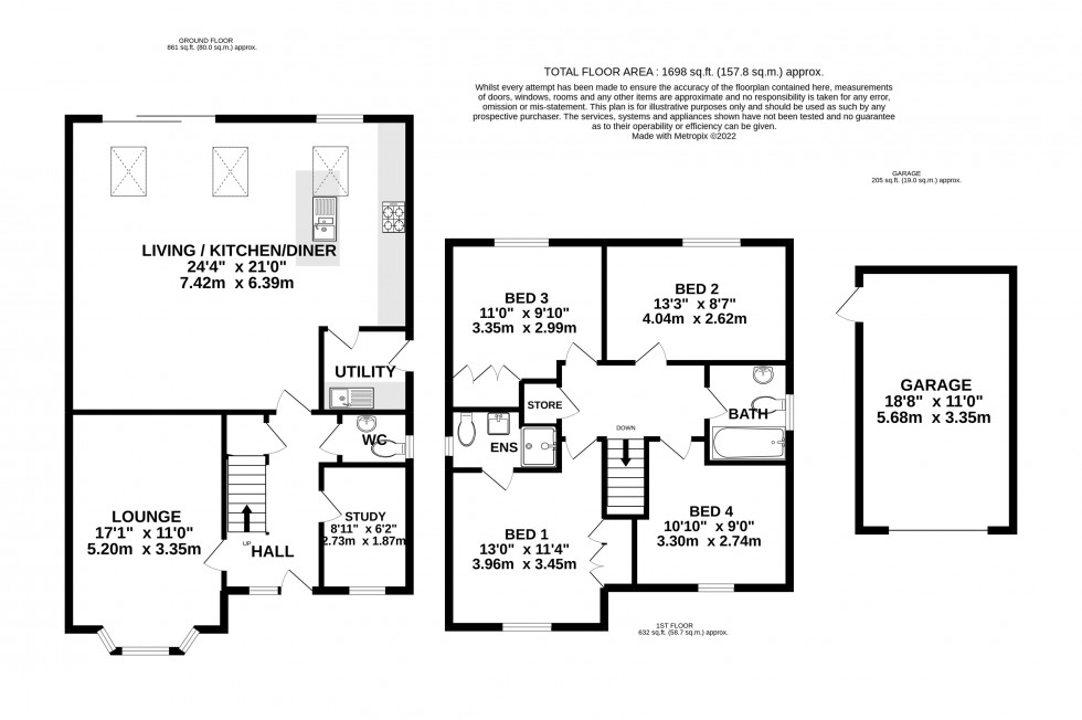 Floorplan for Elderfield Gardens, Lymm