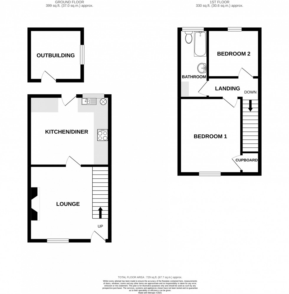 Floorplan for Woolley Bridge, Hadfield, Glossop