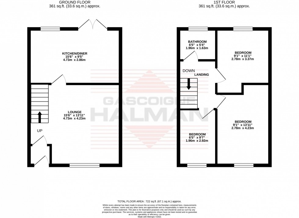 Floorplan for Peckforton Close, Gatley, Cheadle