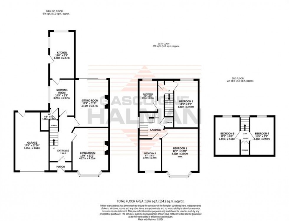 Floorplan for Church Lane, Sale