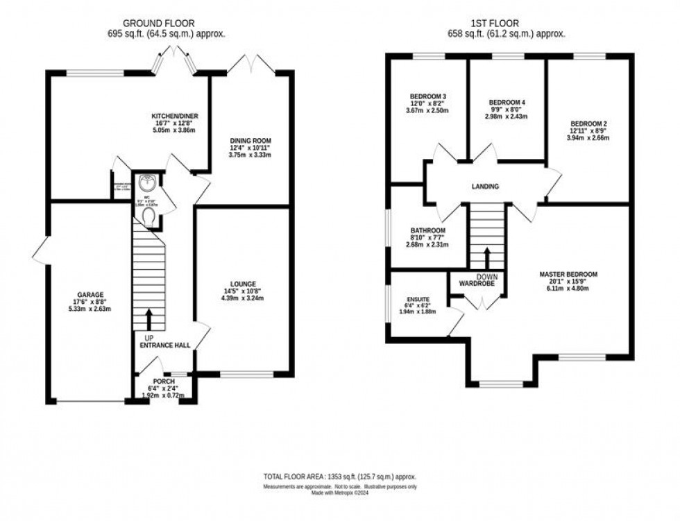 Floorplan for Hamble Way, Macclesfield