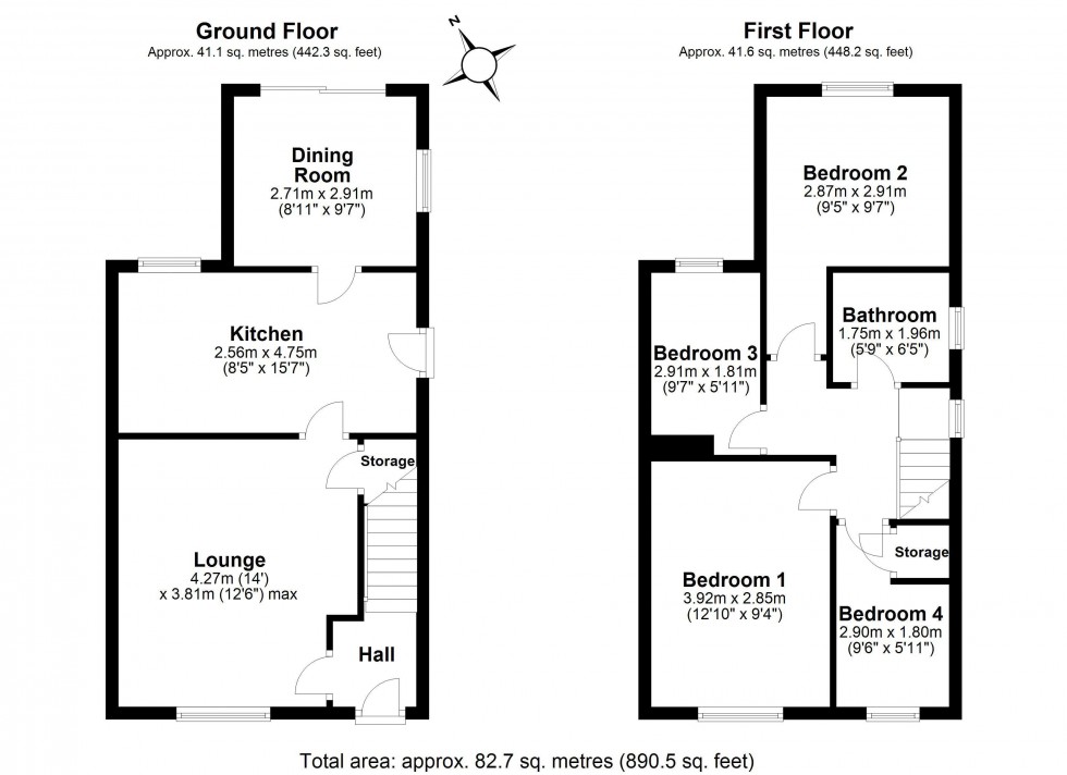 Floorplan for Hillside Road, Frodsham