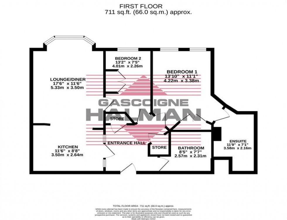 Floorplan for Regency Court, Harboro Road, Sale