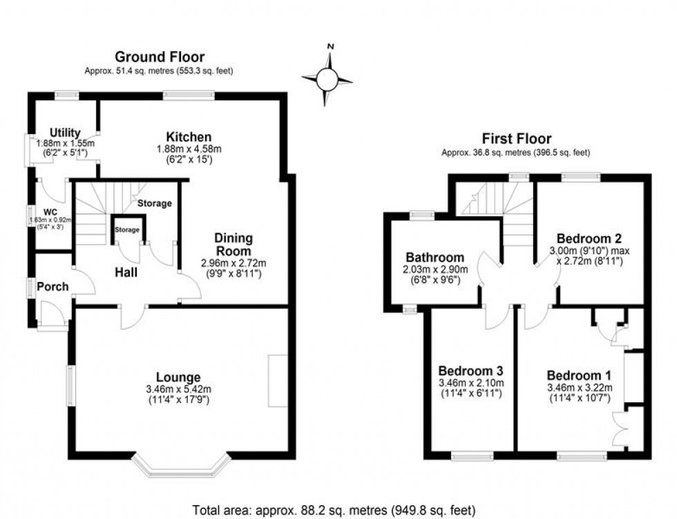 Floorplan for Townfield Lane, Frodsham