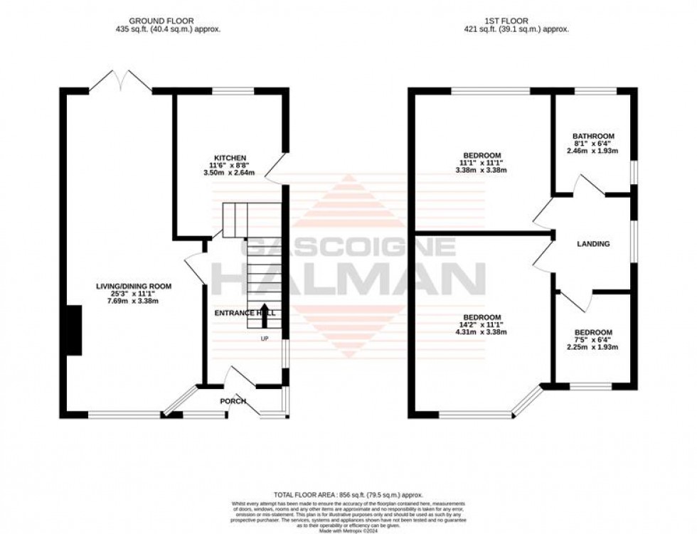 Floorplan for Firs Road, Sale