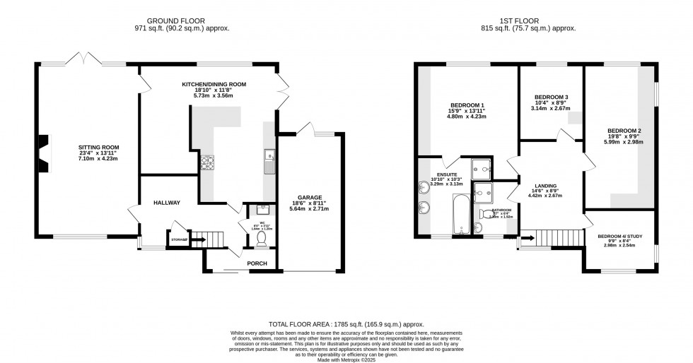 Floorplan for Hill Drive, Handforth