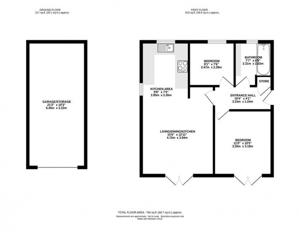 Floorplan for Dickson Wharf, Wharf Road, Whaley Bridge, High Peak