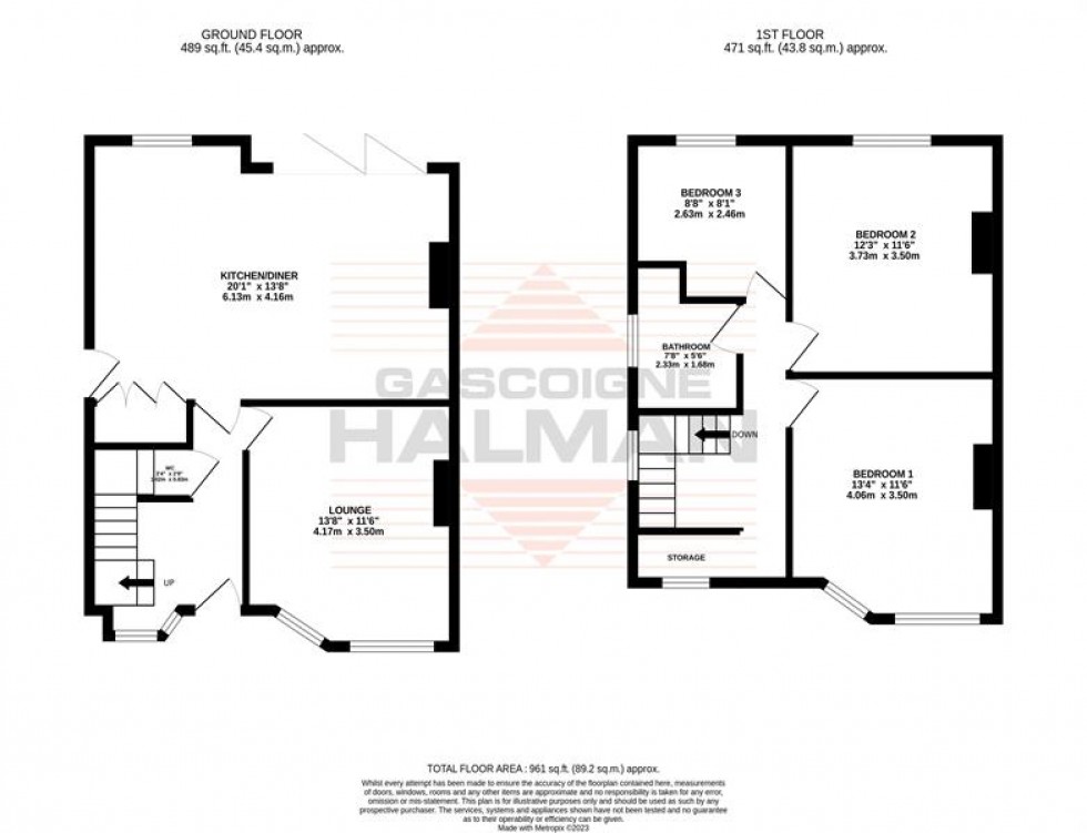 Floorplan for Church Lane, Sale