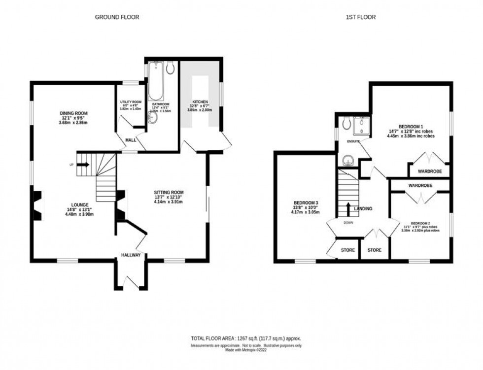 Floorplan for Hall Lane, Sutton