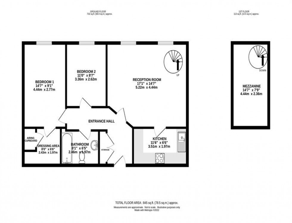 Floorplan for Slack Lane, Little Hayfield, High Peak