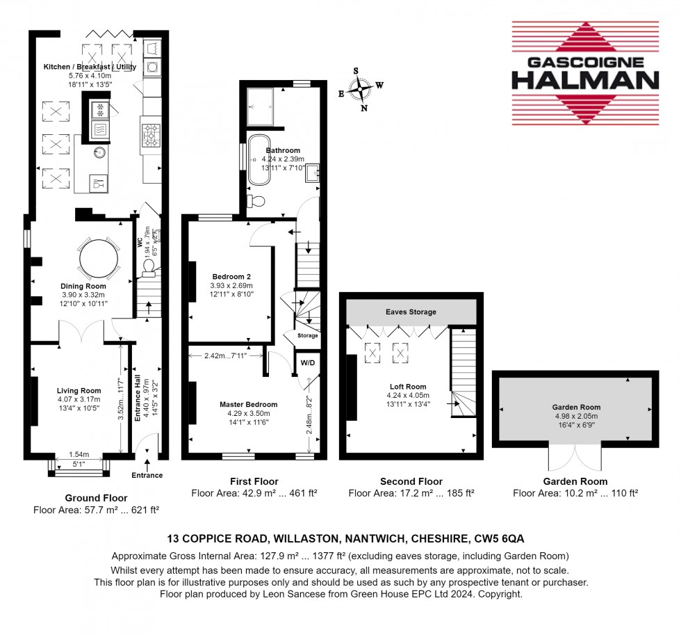 Floorplan for Coppice Road, Willaston, Nantwich