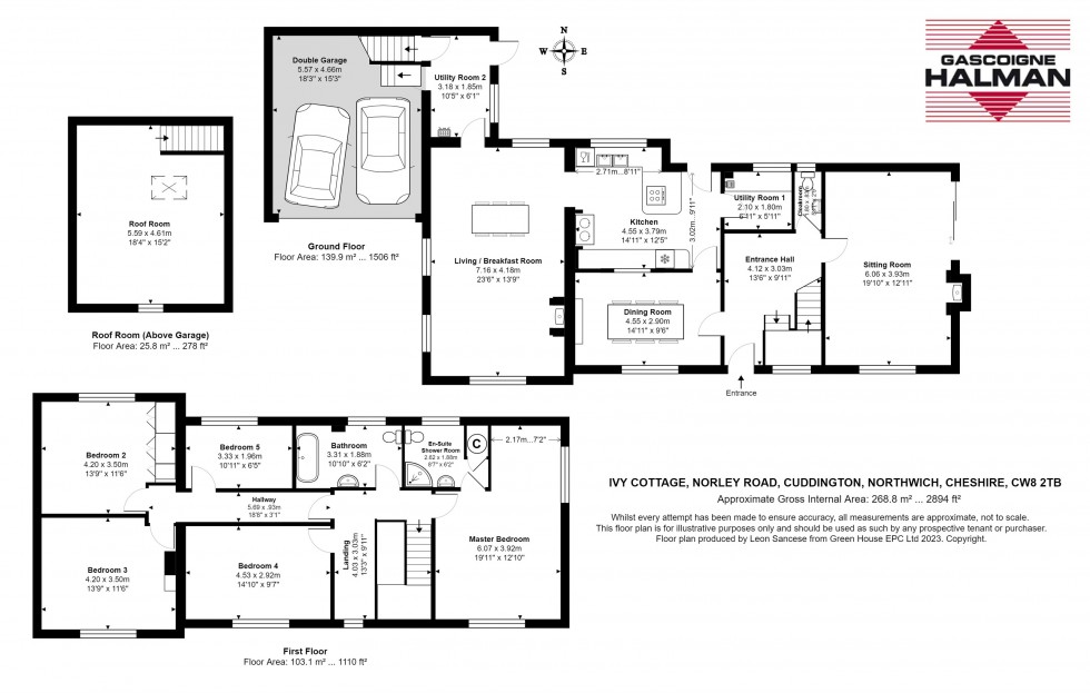 Floorplan for Ivy Cottage, Cuddington