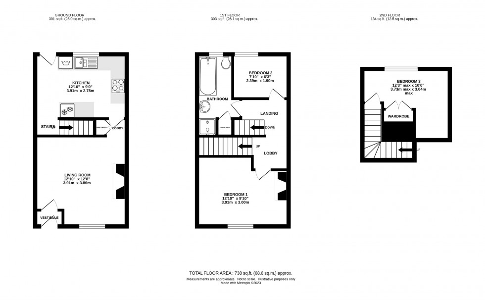 Floorplan for Woolley Bridge Road, Hadfield, Glossop