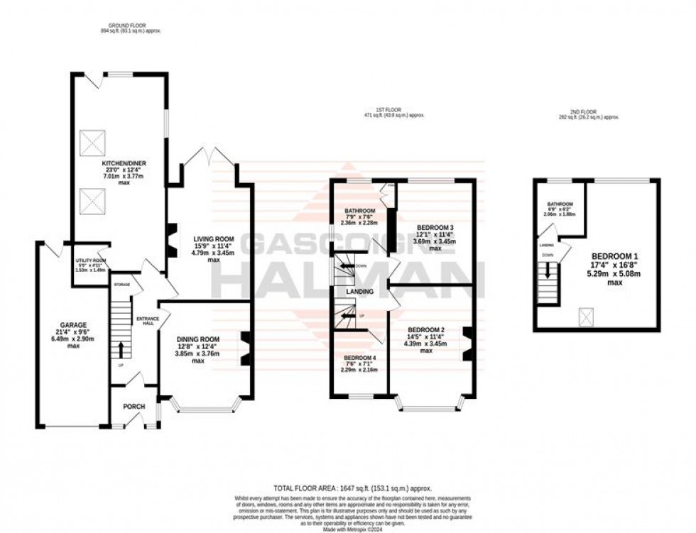 Floorplan for Westcourt Road, Sale