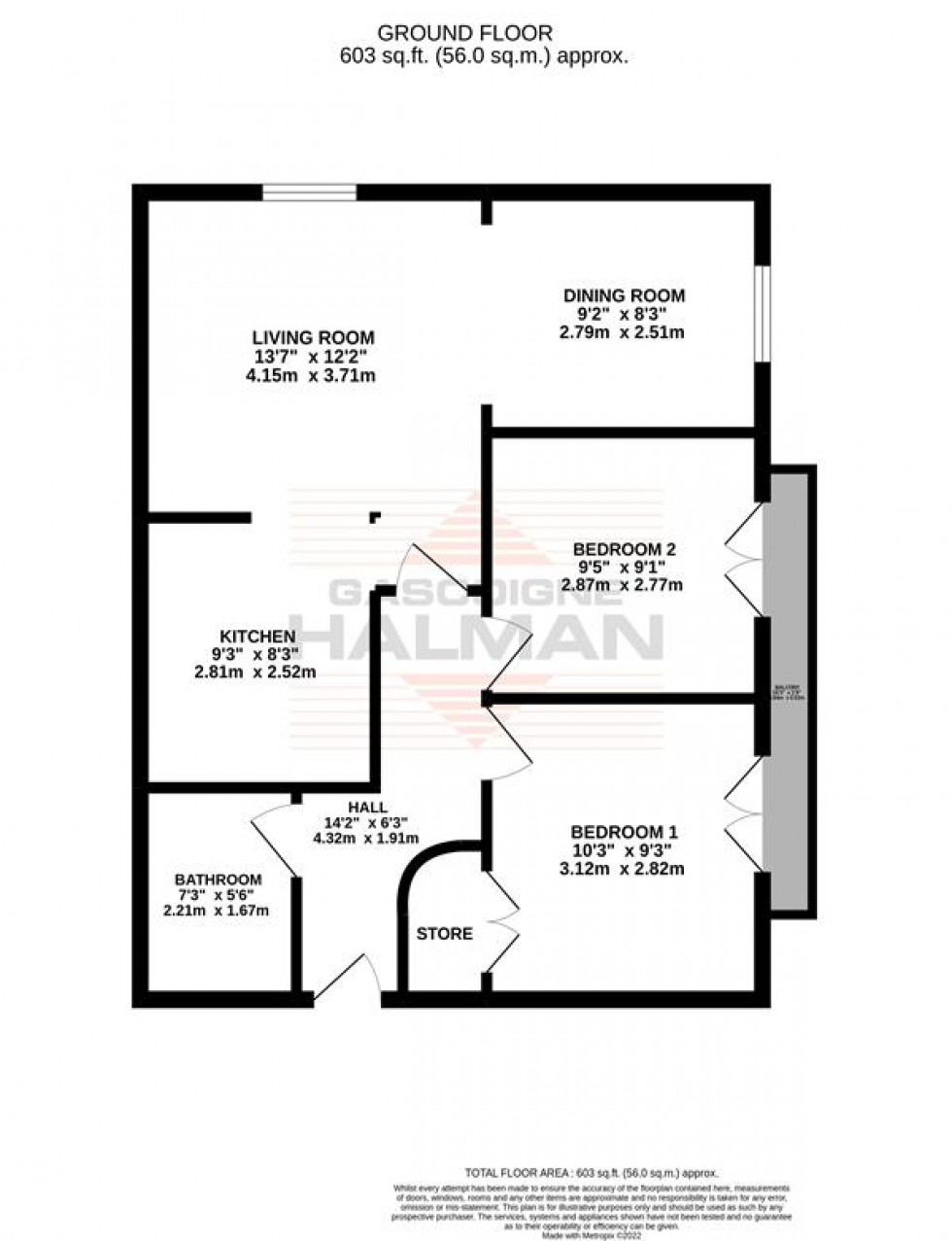 Floorplan for Central, Wharf Road, Sale