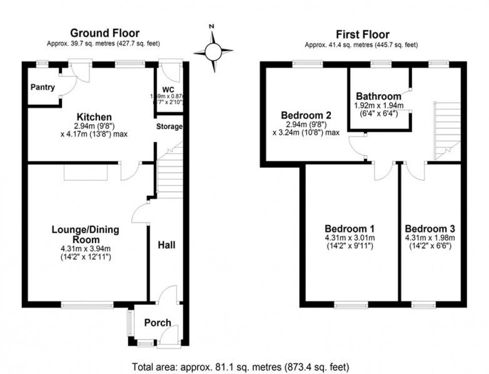 Floorplan for Marsh Lane, Frodsham